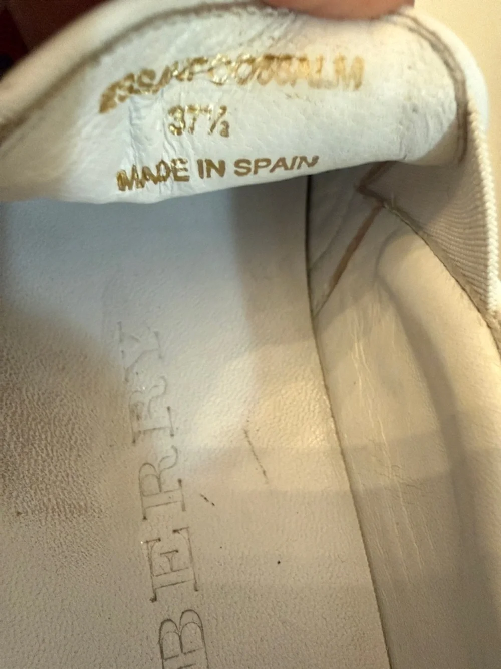 Burberry Women's Navy Slip-On Sneakers with Red Stripe 37.5 7.5 - Picture 12 of 12